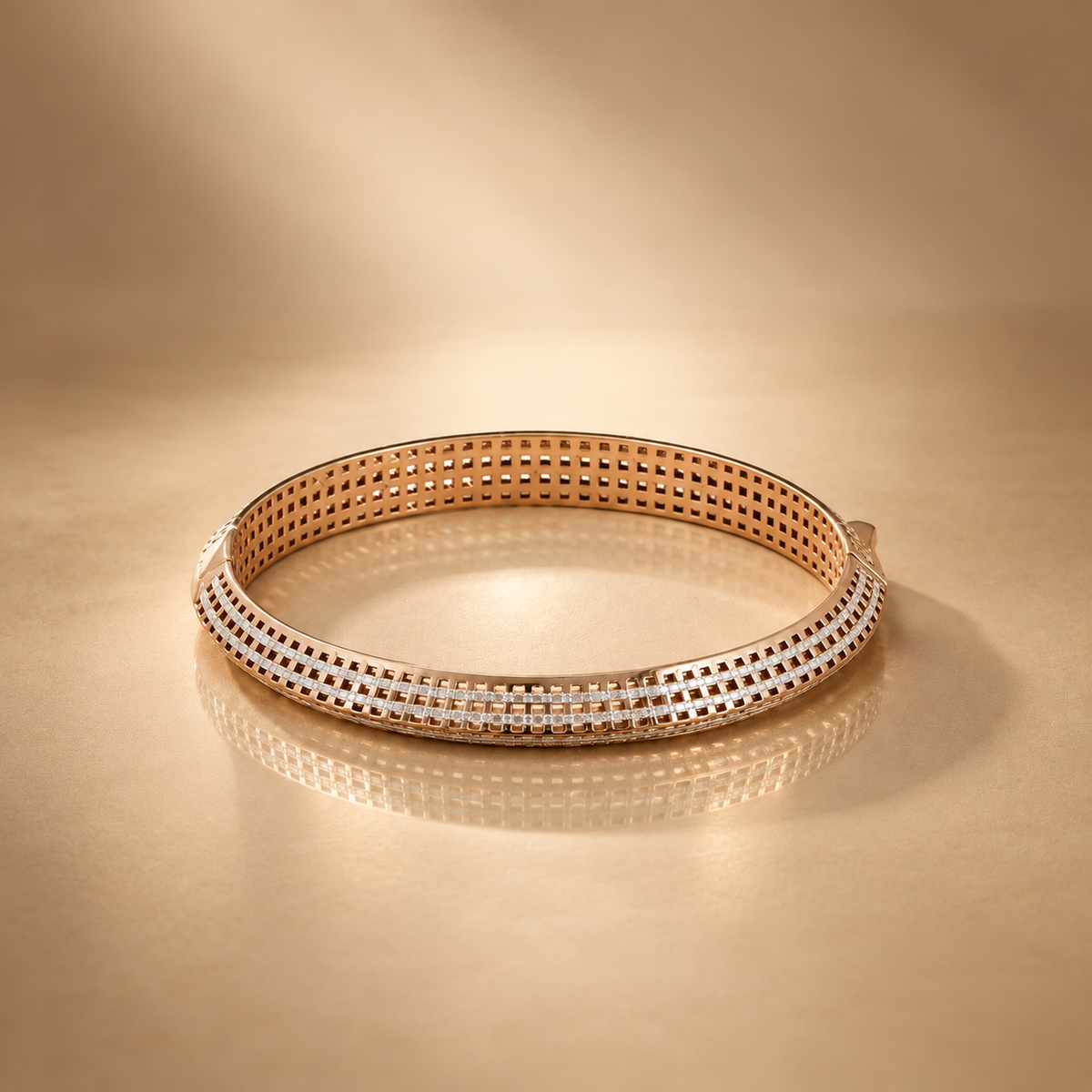 925 Sterling Silver Geometric Mesh Bracelet