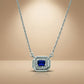 One-of-One 92.5 Silver Simulant Navy Gemstone Octagonal Pendant
