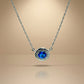 One-of-One 92.5 Silver Simulant Sapphire Pendant Necklace