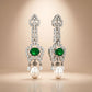 One-of-One Emerald Pearl Drop Earrings in 92.5 Silver