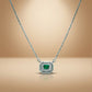 One-of-One 92.5 Silver Simulant Emerald Octagonal Pendant