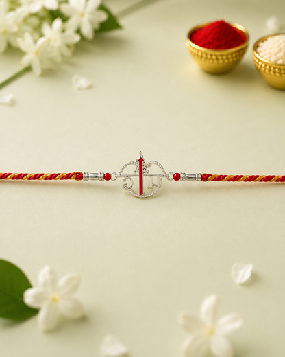 Handmade Ram 925 Silver Hallmarked Rakhi
