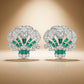 Emeraude Silver Earrings