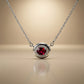 One-of-One 92.5 Silver Simulant Ruby Pendant Necklace