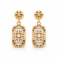 Floral 925 Sterling Silver Filigree Drop Earrings For Women