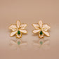 One-of-One 92.5 Silver White Enamel Orchid Stud Earrings