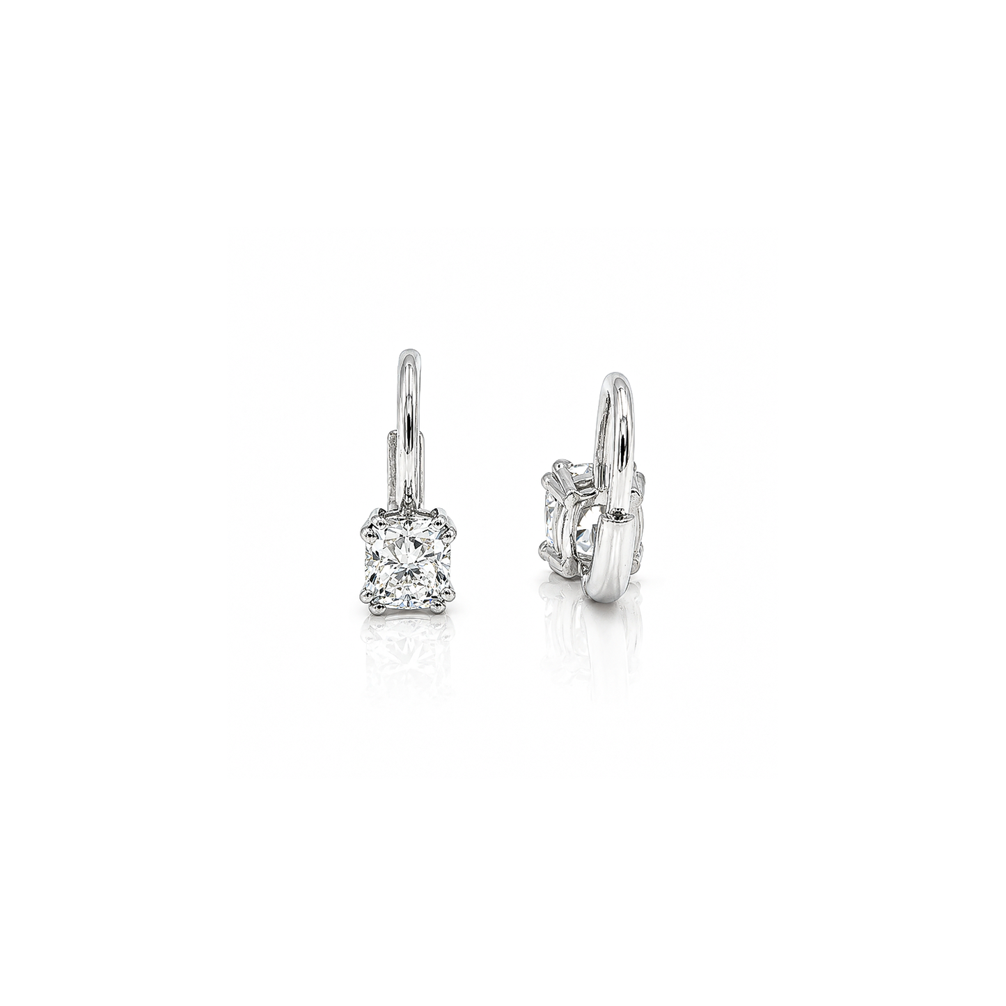 2.04 Ct Lab Grown Diamond Stud 925 Sterling Silver Earrings