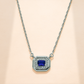 One-of-One 92.5 Silver Simulant Navy Gemstone Octagonal Pendant