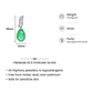 Pear-Cut Green Stone Necklace Set