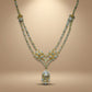 92.5 Sterling Silver Floral Necklace Set with Dual Motifs and Drop Pendant