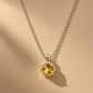 18 Inch 925 Sterling Silver Round Solitaire Quartz with Moissanite Chain Pendant