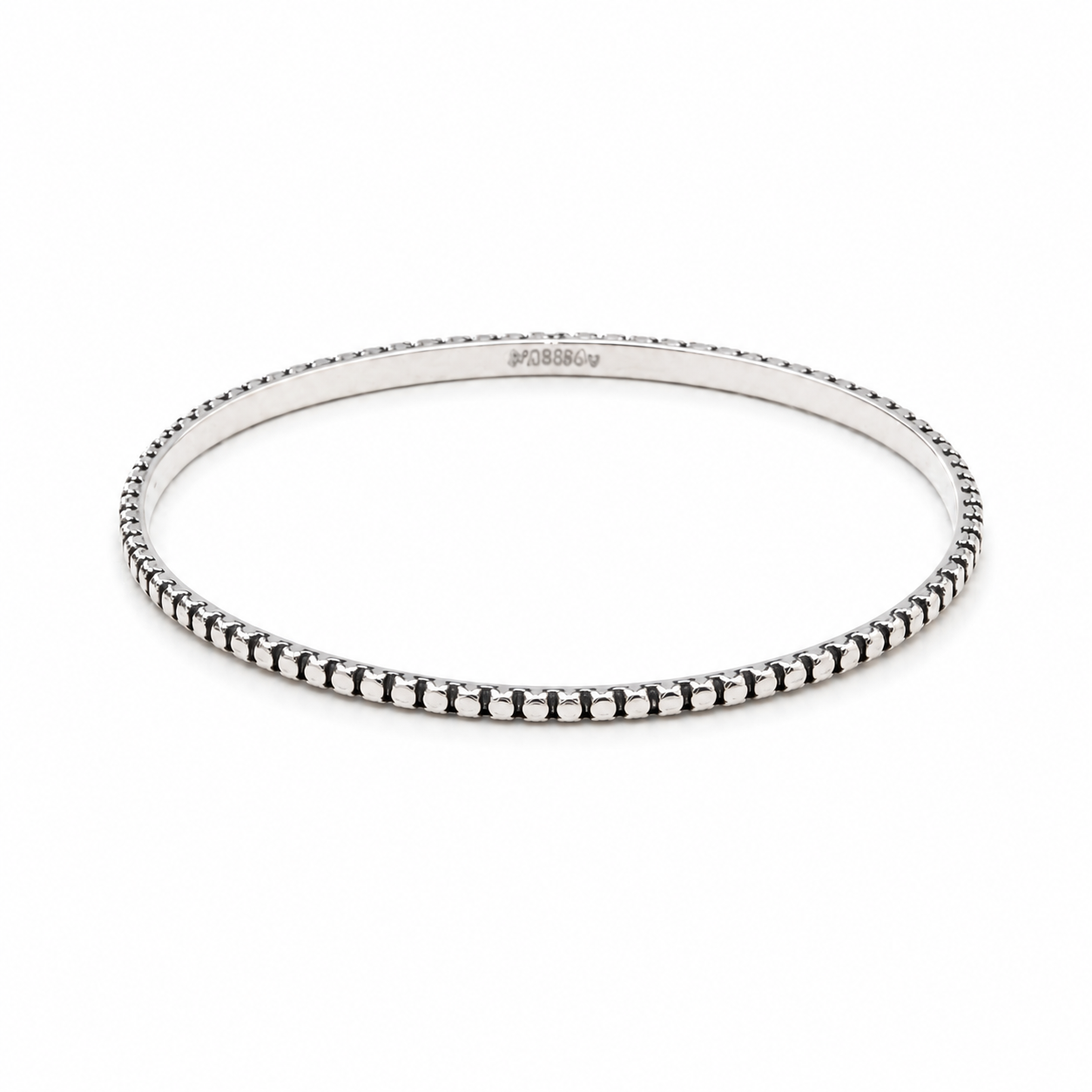 925 Sterling Silver Designer Bangle | Minimalist Statement Bangle for Women | Size 2.6 | Hallmarked