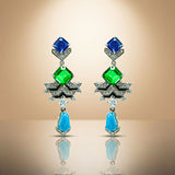 925 Silver Geometric Drop Earrings
