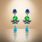 Multi-Stone Geometric Earrings