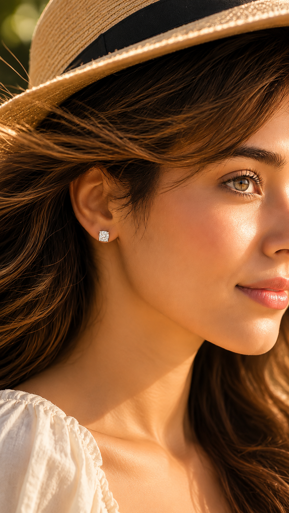2.1ct Lab Grown Cushion Cut Diamond Stud Earrings