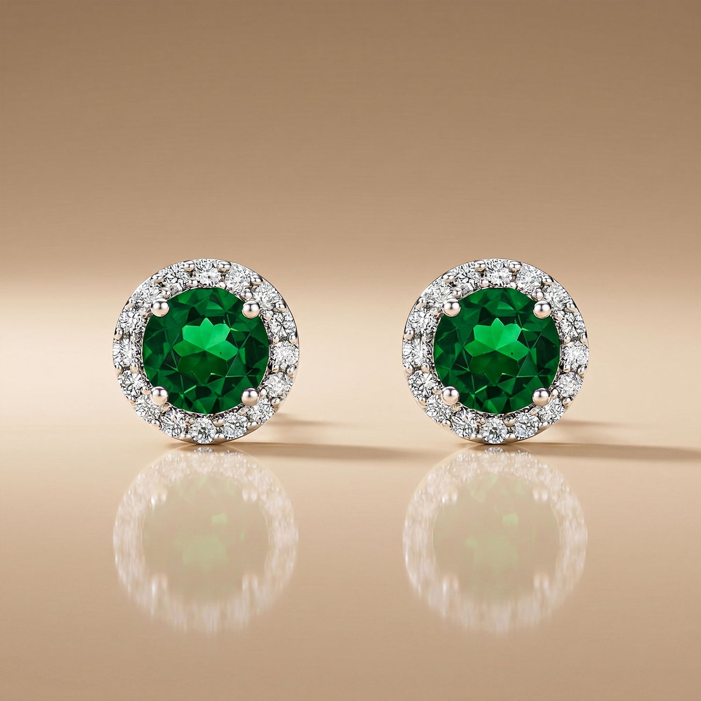 Emerald Aura - 92.5 Silver Pendant Set