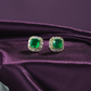 One-of-One Emerald Frame Studs in 92.5 Silver