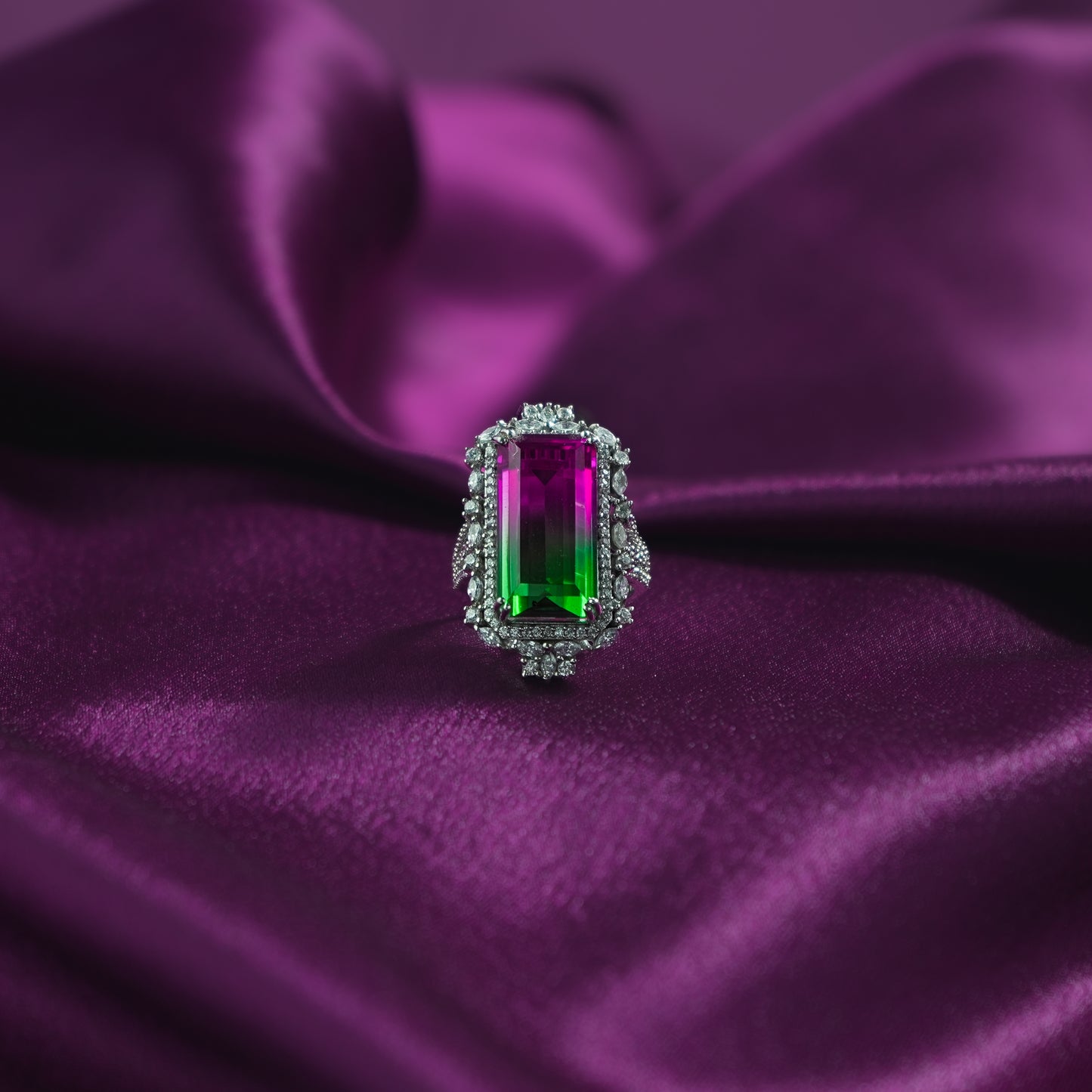 One-of-One Bi-Color Stone Ring