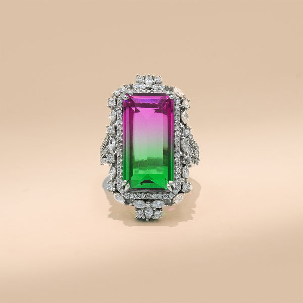 One-of-One Bi-Color Stone Ring