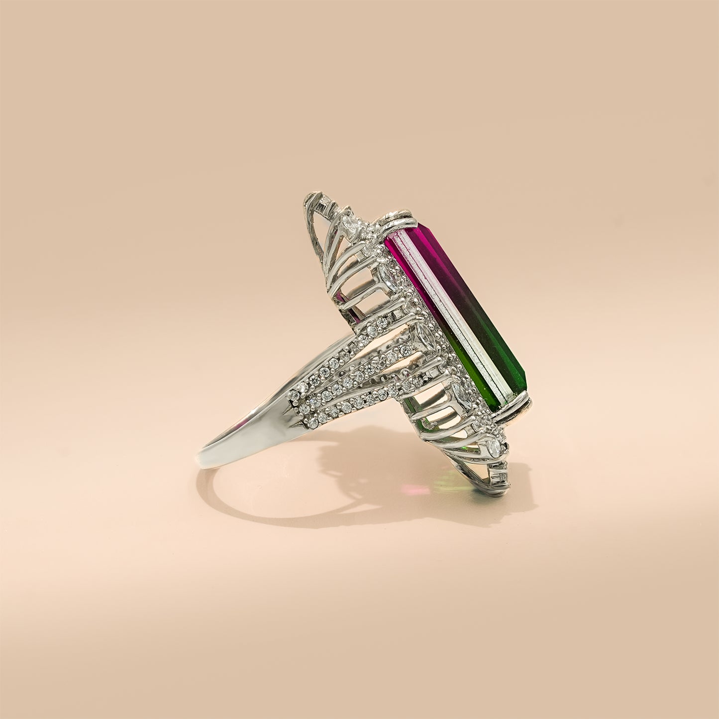 One-of-One Bi-Color Stone Ring