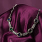 One-of-One 92.5 Silver Midnight Blue & Green Silver Necklace