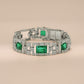 One-of-One 92.5 Silver Emerald Link Bracelet