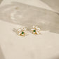 One-of-One 92.5 Silver White Enamel Orchid Stud Earrings