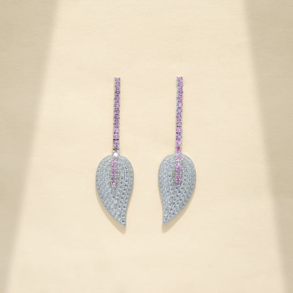 92.5 Sterling Silver Petal Cascade Necklace Set