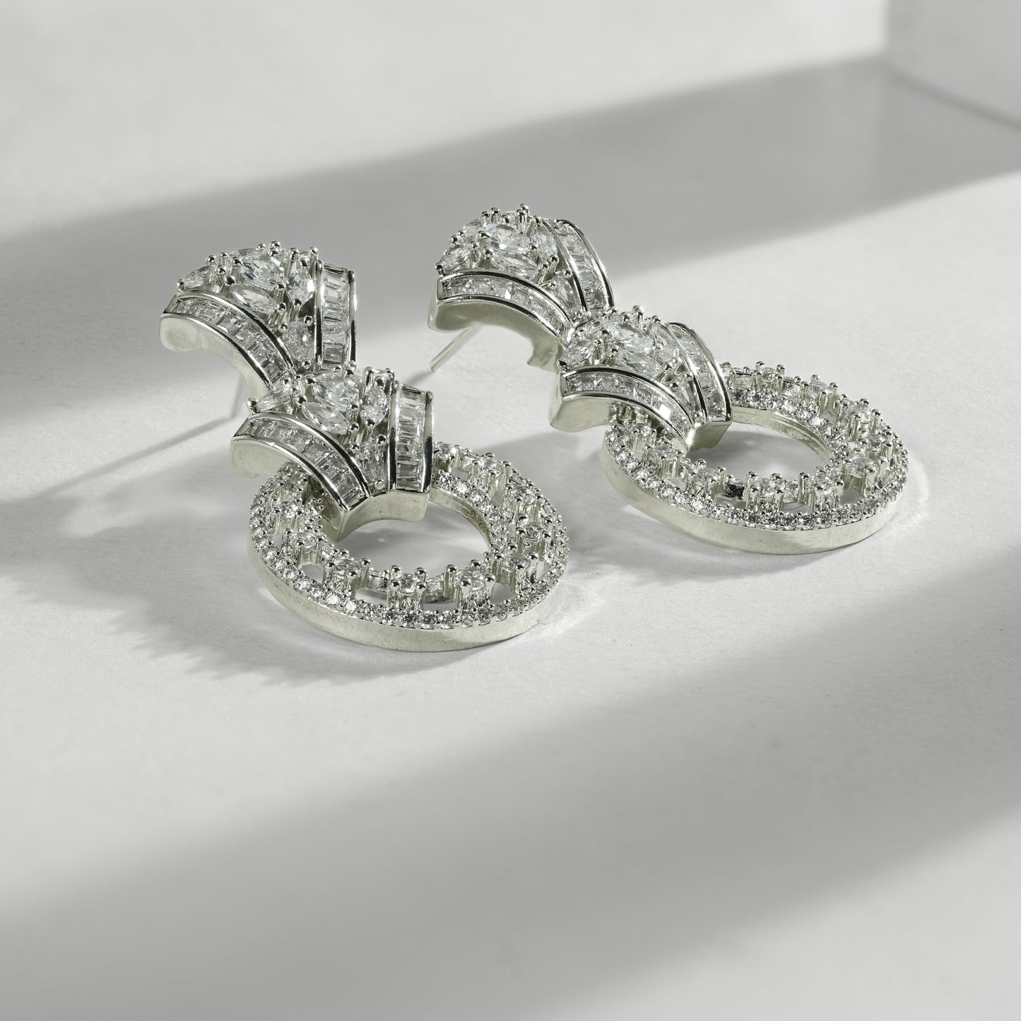 92.5 Sterling Silver Structured Luminosity Necklace Set