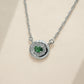 One-of-One 92.5 Silver Simulant Emerald Round Pendant