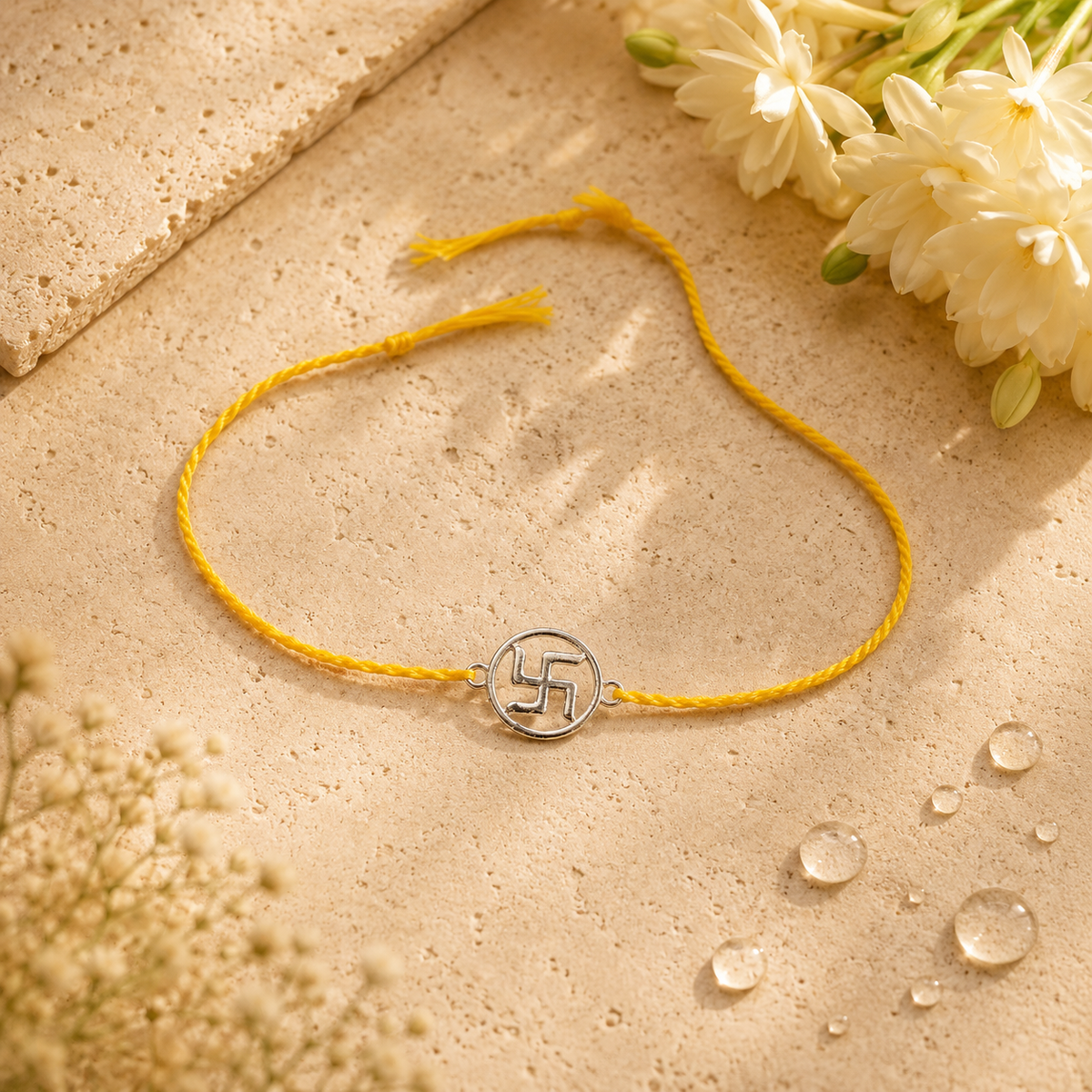 Handmade Swastik 925 Silver Hallmarked Rakhi