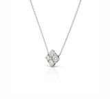 1.19ct Lab-Grown Diamond 925 Silver Pendant Floral Necklace