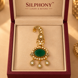 Traditional Royal Groom Kalgi Pin Emerald Stone Accessories for Groom Turban