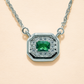 One-of-One 92.5 Silver Simulant Emerald Octagonal Pendant