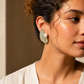 Pearl Wing Petal Enamel Stud Earrings