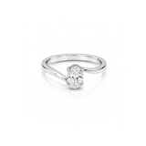 1.01 Ct Lab Grown Diamond 925 Sterling Silver Statement Ring
