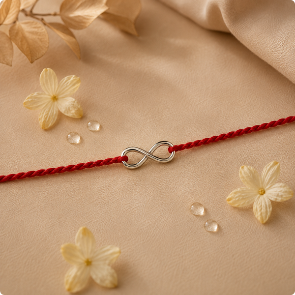 Handmade 925 Silver Infinity Hallmarked Rakhi