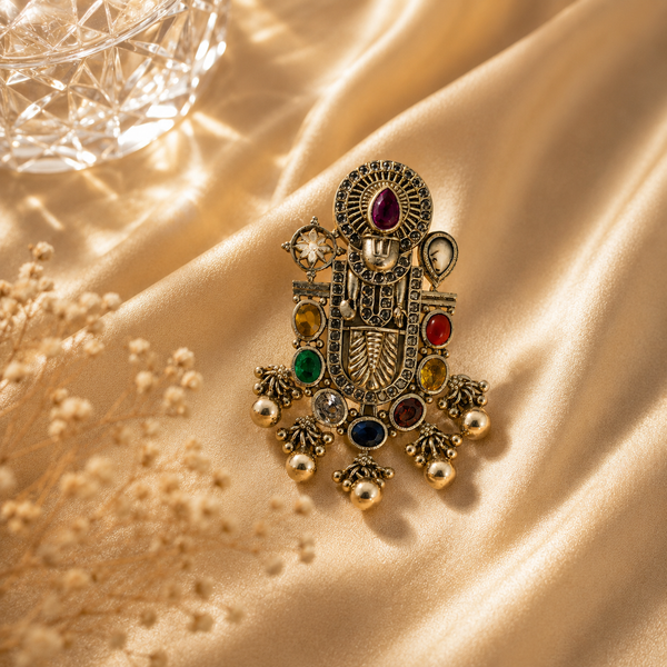 925 Sterling Silver Lord Venkateswara Deity Pendant Indian Spiritual Jewellery
