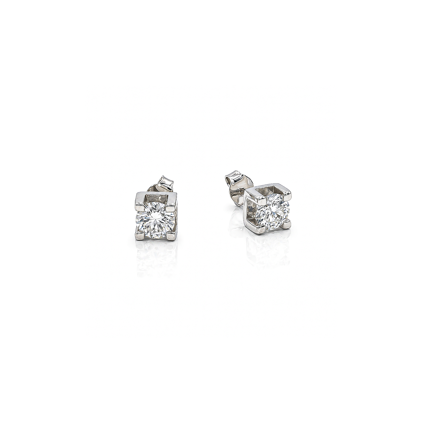 2.10 Ct Lab Grown Diamond Stud 925 Sterling Silver Solitaire Earrings for Women