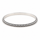 Double-Row 925 Sterling Silver with White Stone Bangle For Women | Hallmarked