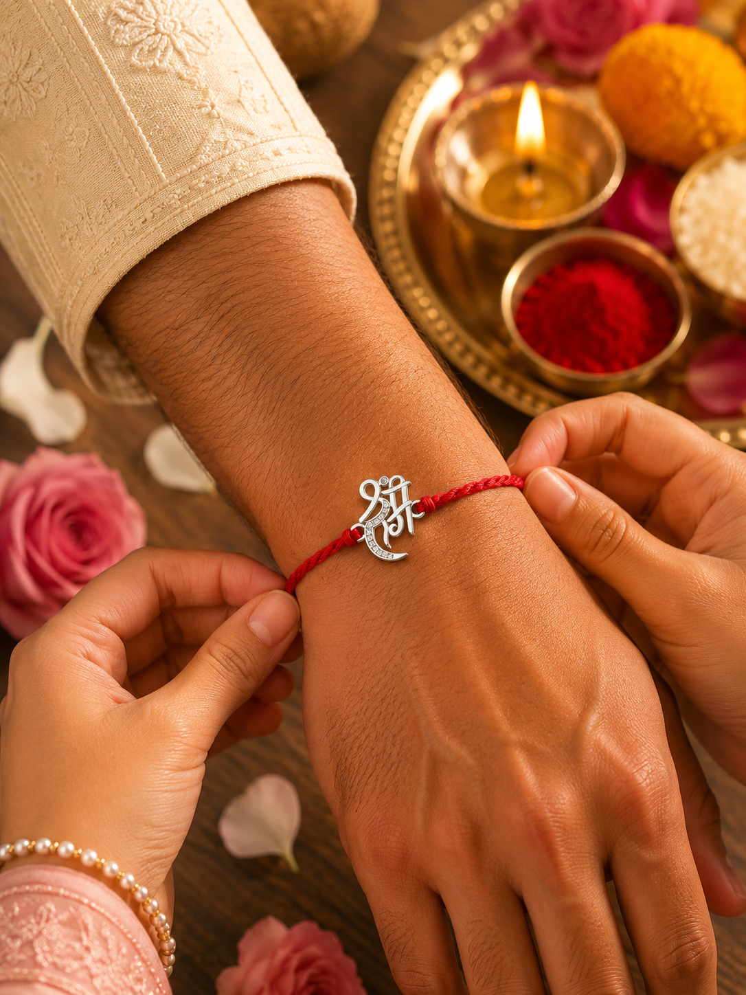 Handmade Shree Ram 925 Silver Hallmarked Rakhi