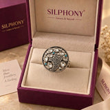 925 Silver Moissanite Round Ring Luxury