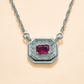 92.5 Silver One-of-One Simulant Ruby Octagonal Pendant