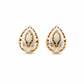 Leaf 925 Sterling Silver Floral Stud Earrings For Women