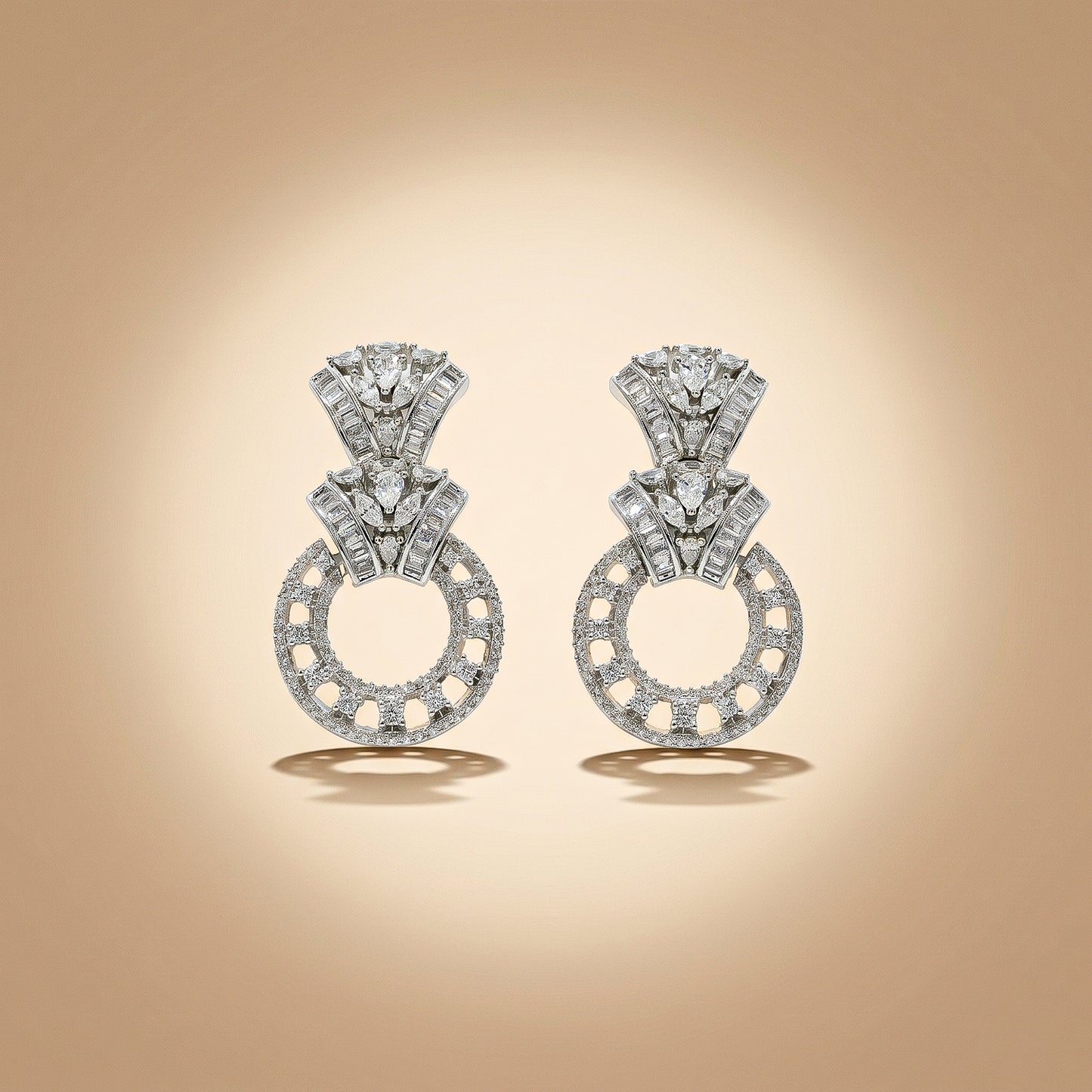 92.5 Sterling Silver Structured Luminosity Necklace Set