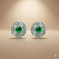 Green Red Stone Necklace Set