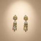 92.5 Sterling Silver Floral Necklace Set with Dual Motifs and Drop Pendant
