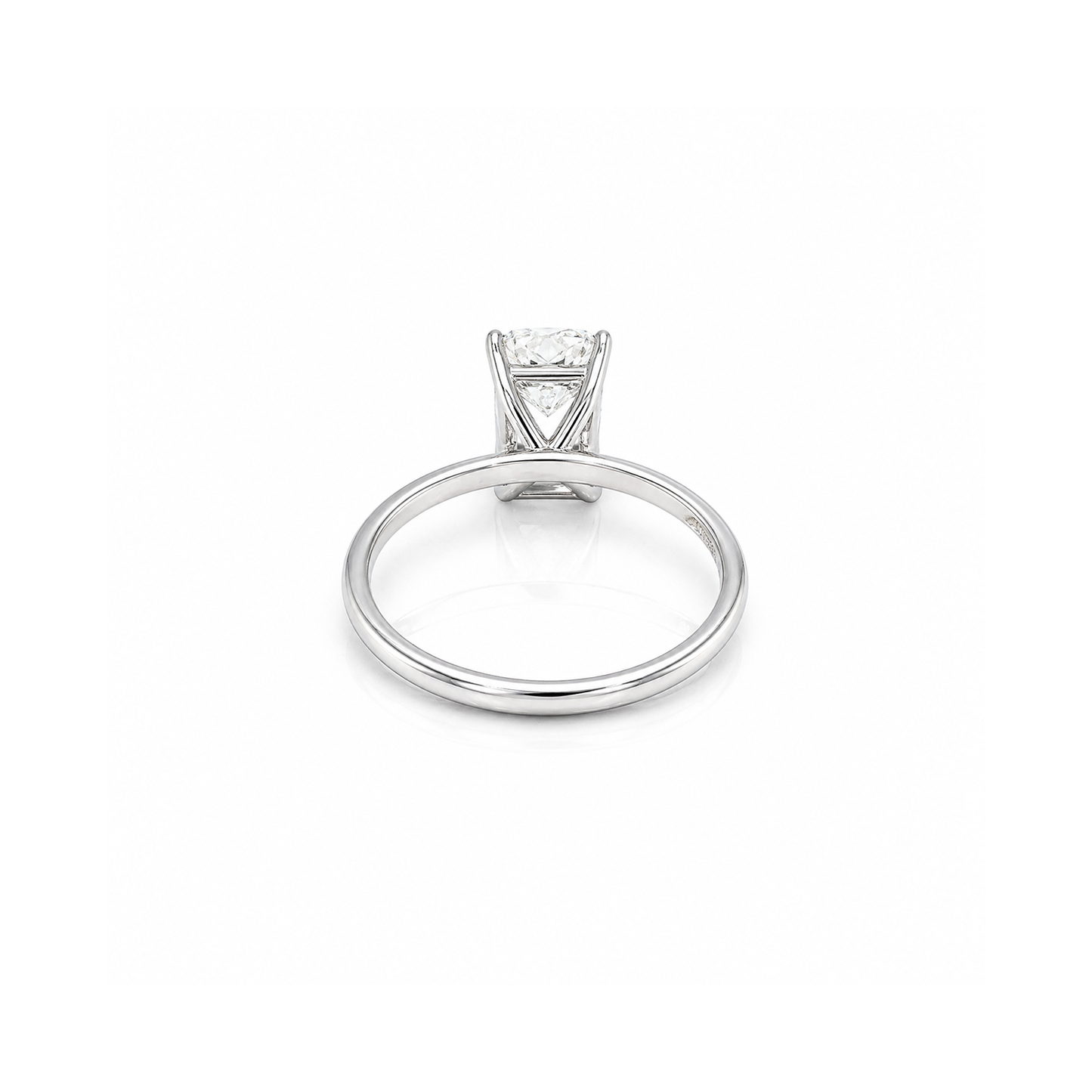 1.58 Ct Lab Grown Diamond 925 Sterling Silver Solitaire Engagement Ring