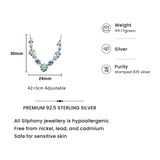 925 Sterling Silver Floral Cascade Necklace Set