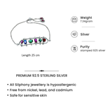 925 Sterling Silver Spectrum Bar Bracelet